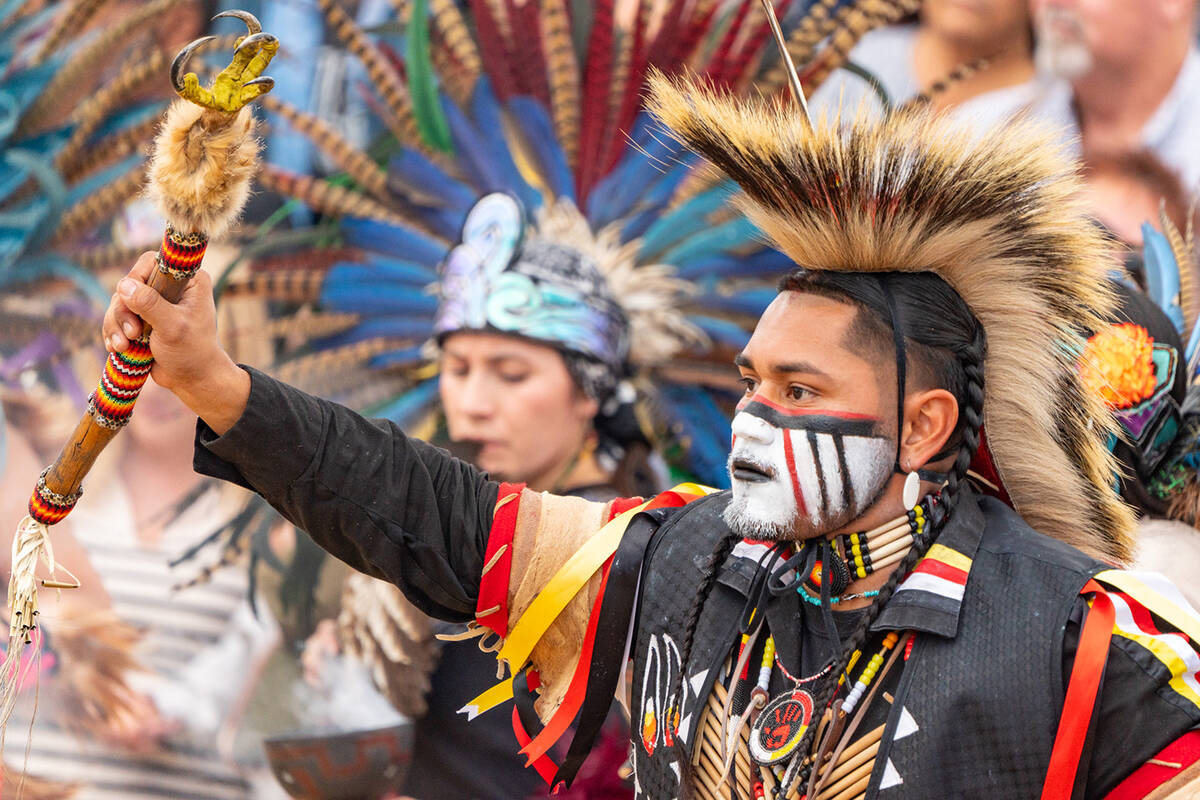 John Clausen/Pahrump Valley Times The 25th Annual Pahrump Intertribal Social Powwow turned Petr ...