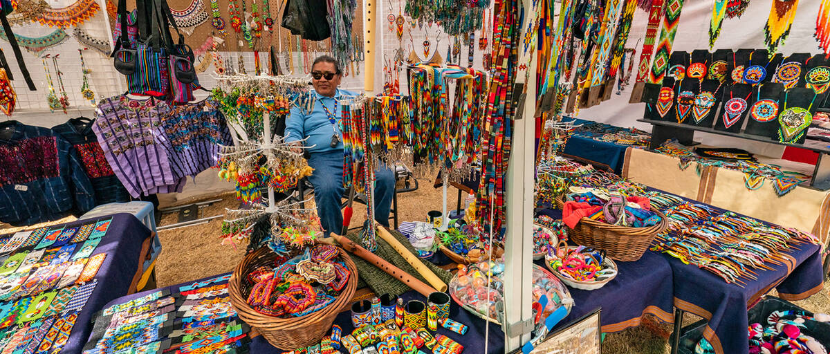 John Clausen/Pahrump Valley Times Vendors at the Pahrump Social Powwow were able to enjoy a wee ...