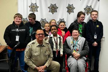 Amy Veloz/Special to the Pahrump Valley Times Nye County Sheriff Joe McGill welcomed nine Rosem ...