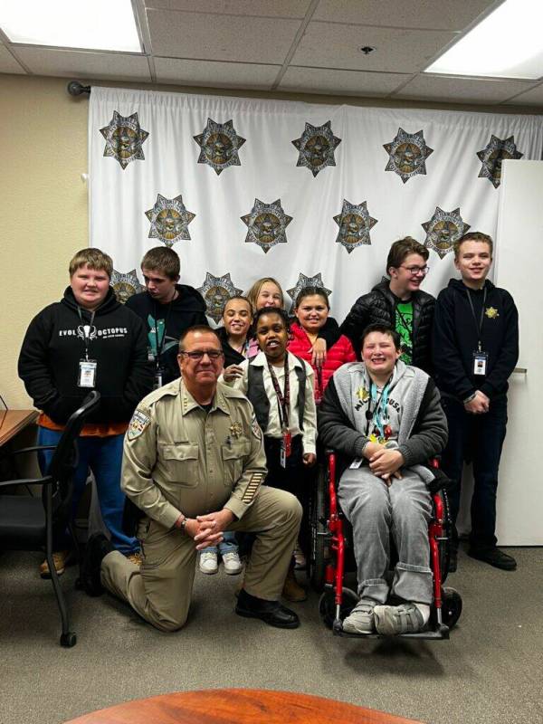 Amy Veloz/Special to the Pahrump Valley Times Nye County Sheriff Joe McGill welcomed nine Rosem ...