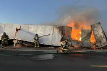 Miguel Jurado/National Park Service A tractor-trailer hauling roughly 44,000 pounds of chickpea ...