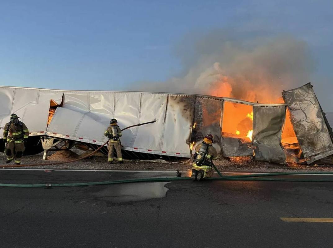 Miguel Jurado/National Park Service A tractor-trailer hauling roughly 44,000 pounds of chickpea ...