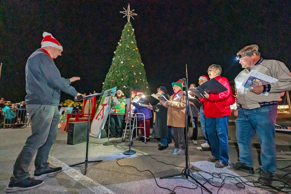 John Clausen/Pahrump Valley Times The Pahrump Community Choir lent a festive feel to the Commun ...