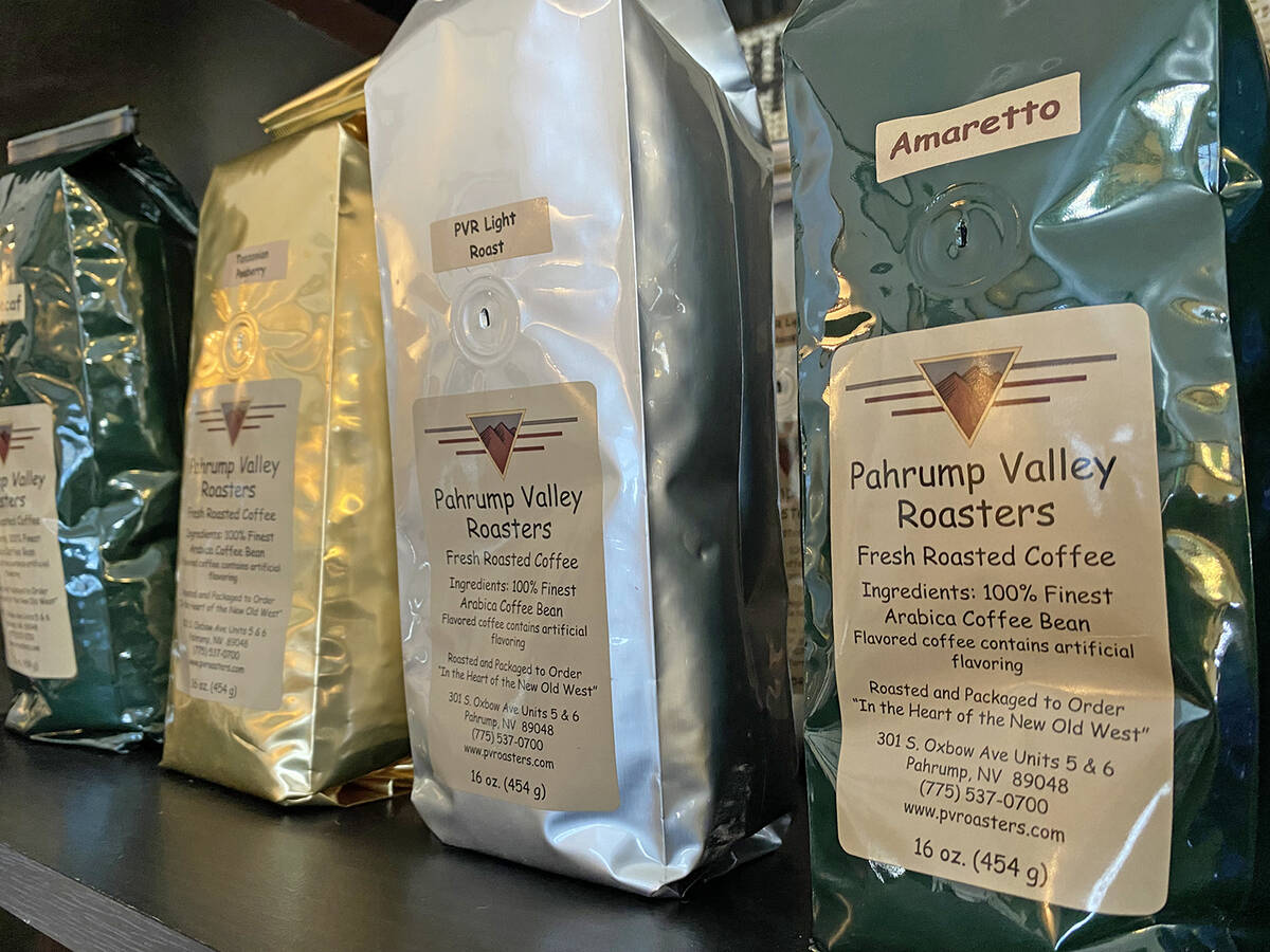 Robin Hebrock/Pahrump Valley Times There are many different varieties of coffee that will be av ...