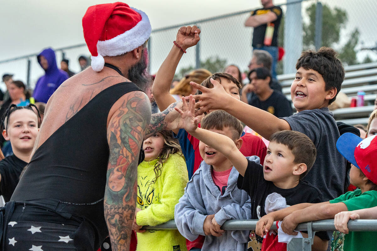 John Clausen/Pahrump Valley Times Children were cheering wildly as they interacted with and wat ...