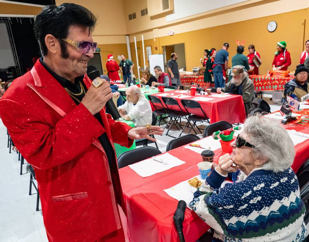 John Clausen/Pahrump Valley Times Local Elvis impersonator Johnny V was the lead entertainer at ...