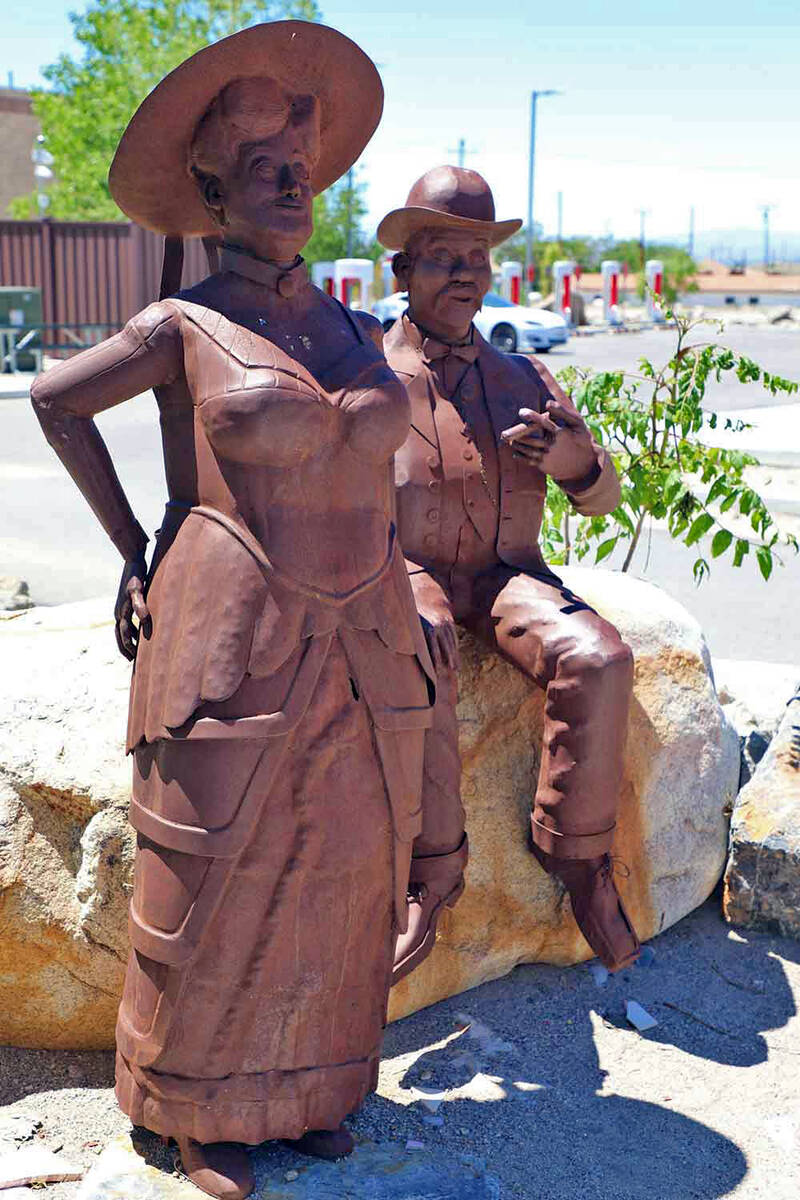 Tonopah Main Street Commissioned by Tonopah Main Street, the Jim and Belle Butler monument is t ...