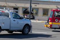 Charlotte Uyeno/Pahrump Valley Times No serious injuries were reported after the driver of a ve ...