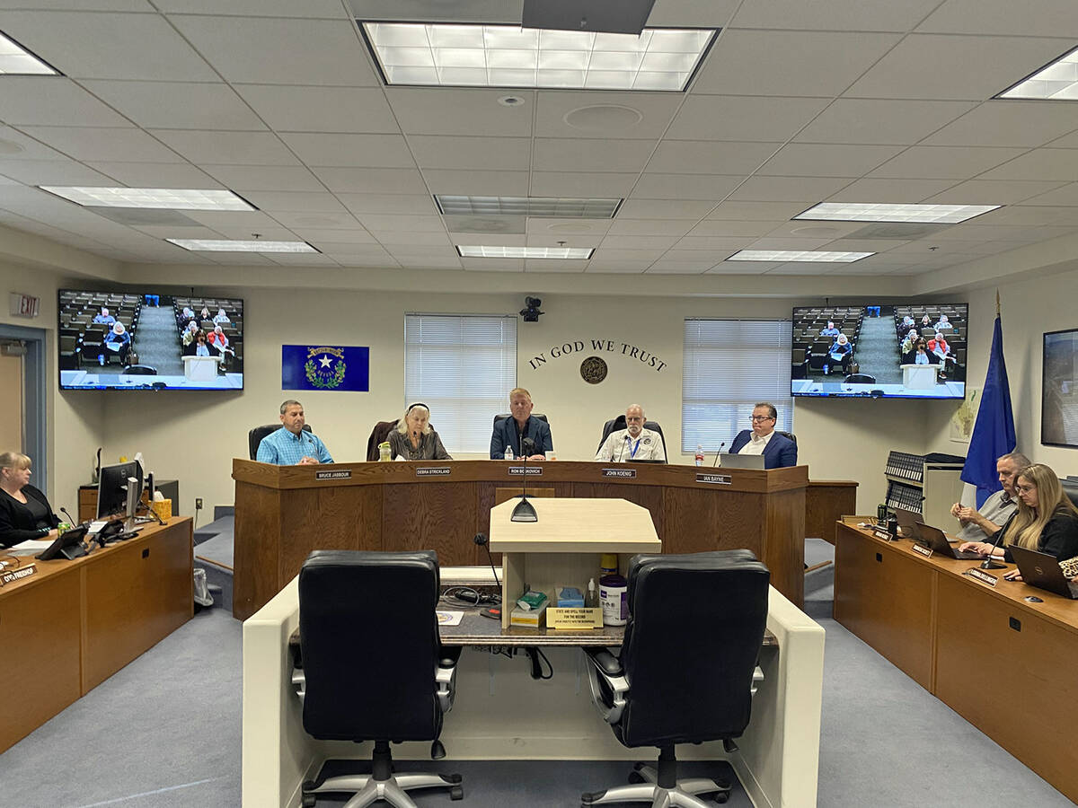 Nye County The Nye County Commission's first meeting of 2025 took place Monday, Jan. 6 with all ...