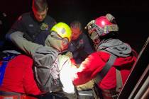 KSNV Local fire crews assisted Clark County crews in the rescue of a man injured after falling ...