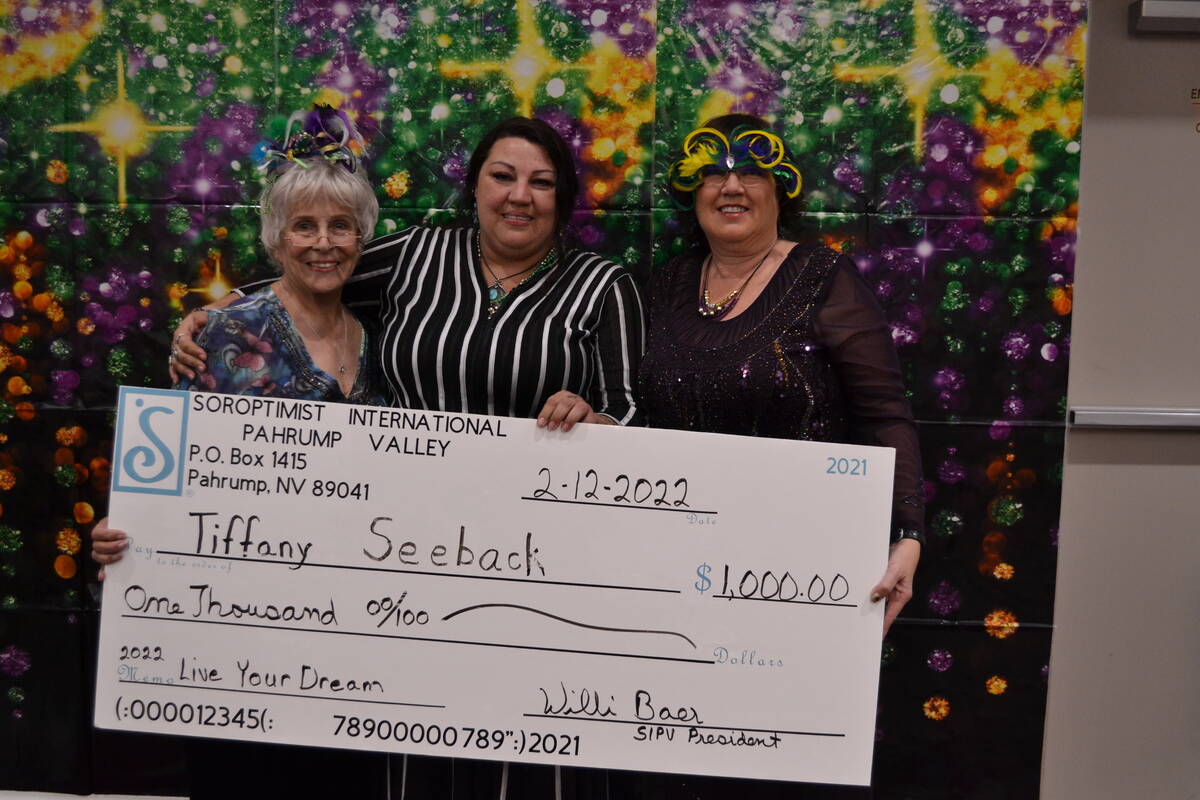 Special to Pahrump Valley Times One of Soroptimist International Pahrump Valley's programs is t ...