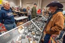 John Clausen/Pahrump Valley Times The 1911 Guys hosted the largest gun show in Pahrump in sever ...