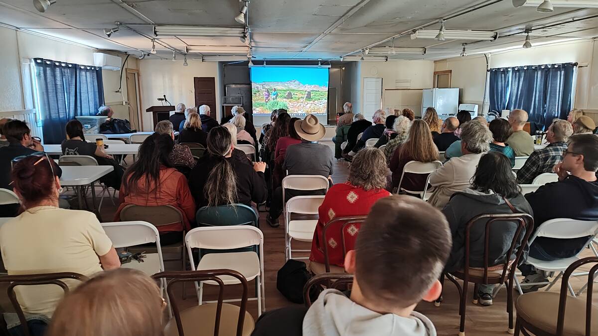 Eric Coleman/Pahrump Valley Times Filmmaker Ted Faye and historian Robin Flinchum screened thei ...