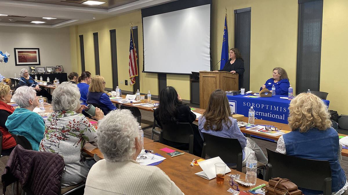 Robin Hebrock/Pahrump Valley Times Soroptimist International Pahrump Valley hosted its annual H ...