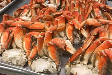 Robin Hebrock/Pahrump Valley Times File Several hundred pounds of Dungeness crab is flown in fr ...