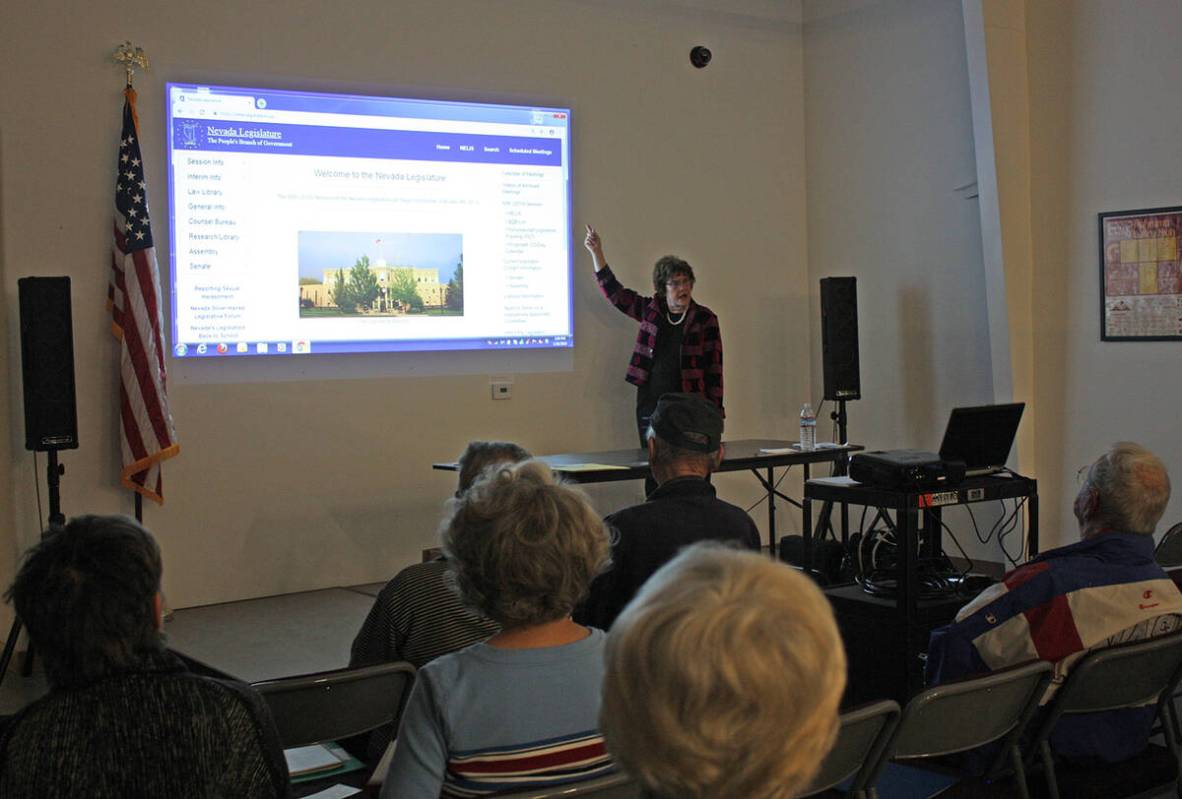 Robin Hebrock/Pahrump Valley Times file Janine Hansen will teach Citizen Lobbyist workshop atte ...