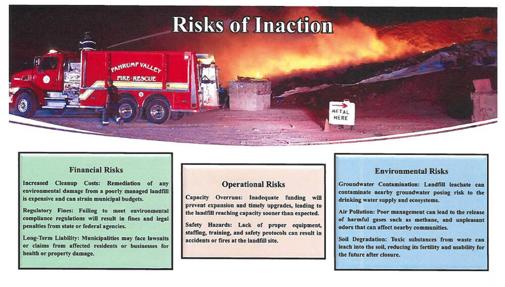 Nye County The Nye County Public Works Dept. provided an overview of the risk associated with f ...