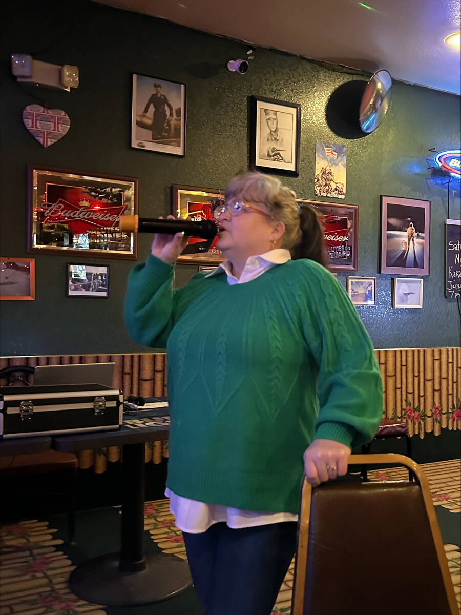 Melinda Galligan/Who's Dunes Karaoke happens every evening in Pahrump, including at Who's Dunes ...