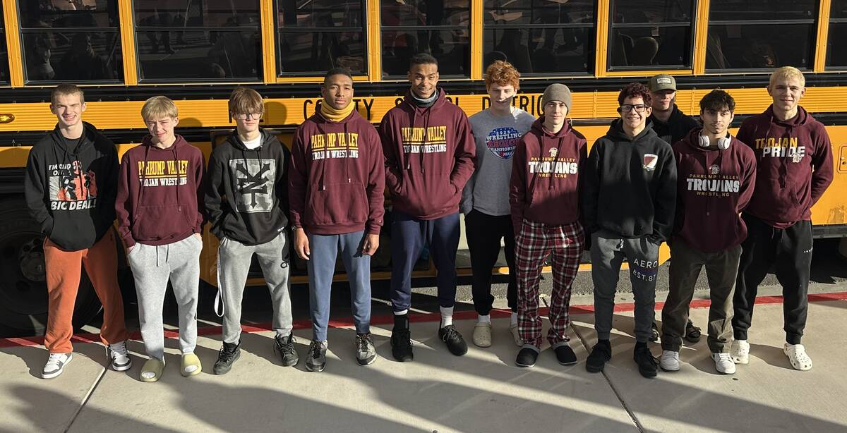 Racheal Walker/Pahrump Valley Times At the NIAA 3A State Championships, PVHS wrestlers placeed ...