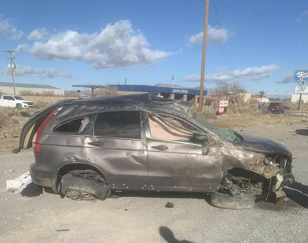 Pahrump Valley Fire Rescue Services A driver attempting to flee from sheriff’s deputies crash ...