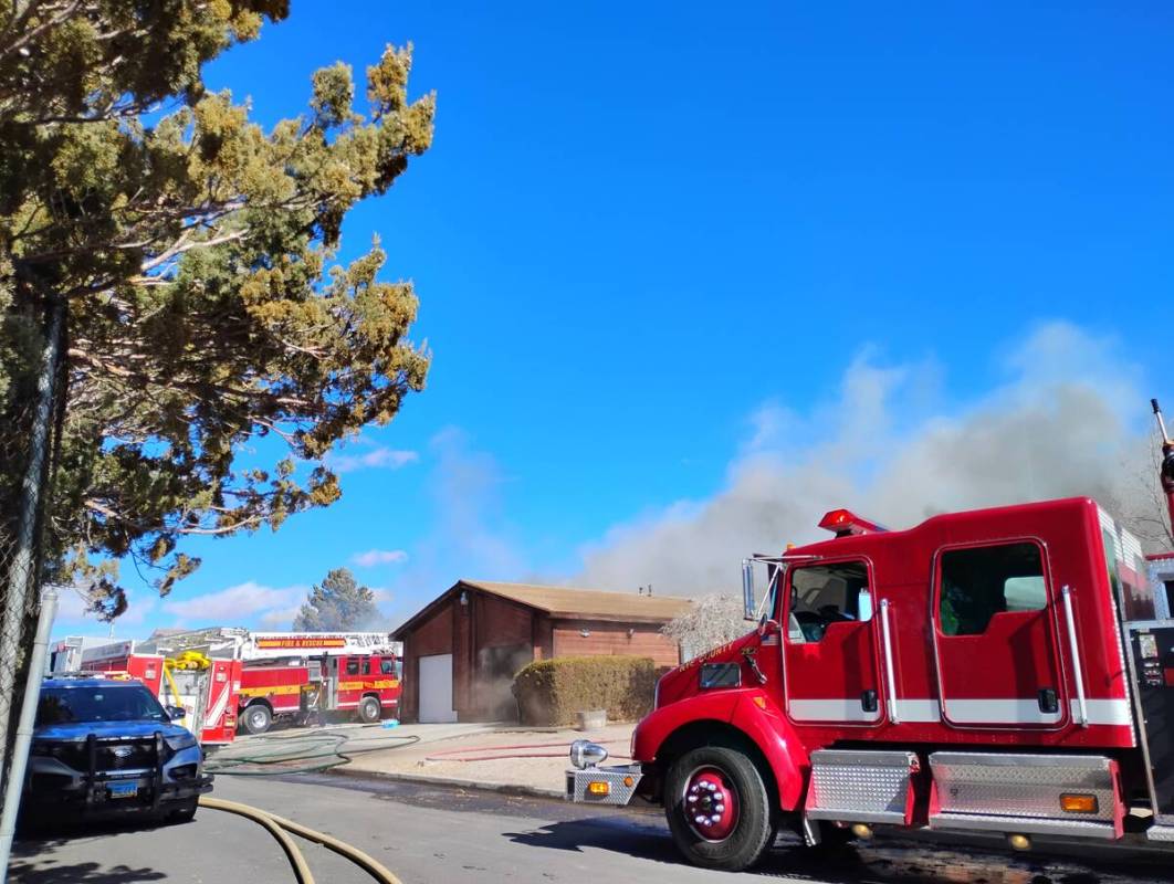 Rachel Ebel/Special to the Times-Bonanza Four residences were engulfed in flames on Feb. 11. A ...