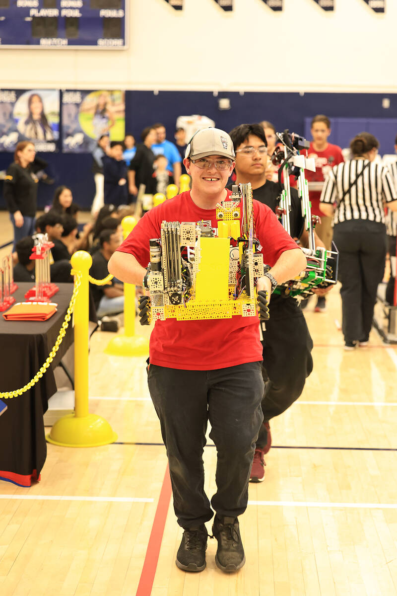 Special to the Pahrump Valley Times Awkward Silence competed at the Robotics State Championship ...