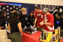 Special to the Pahrump Valley Times Awkward Silence competed at the Robotics State Championship ...