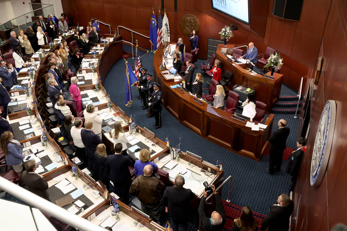 K.M. Cannon/Las Vegas Review-Journal The 83rd Nevada Legislative Session convened on Monday, Fe ...