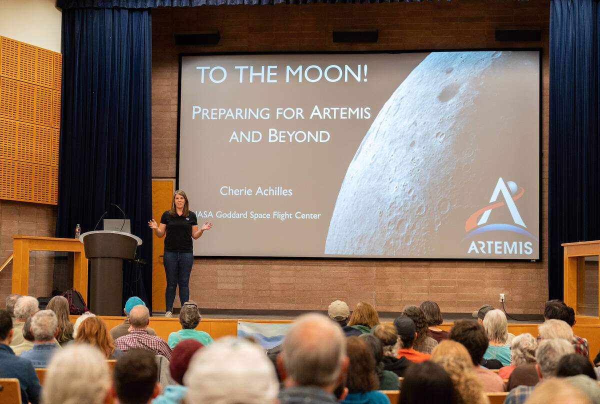 National Park Service Dr. Cherie Achilles with the NASA Goddard Space Flight Center gave the Sa ...