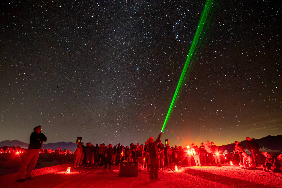 NASA Earth to Sky At the 2025 Dark Sky Festival in Death Valley, park rangers illuminated by re ...