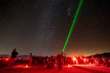 NASA Earth to Sky At the 2025 Dark Sky Festival in Death Valley, park rangers illuminated by re ...