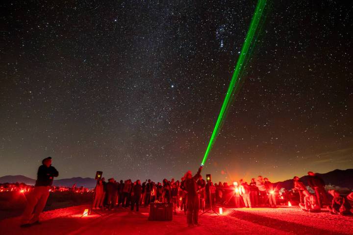 NASA Earth to Sky At the 2025 Dark Sky Festival in Death Valley, park rangers illuminated by re ...