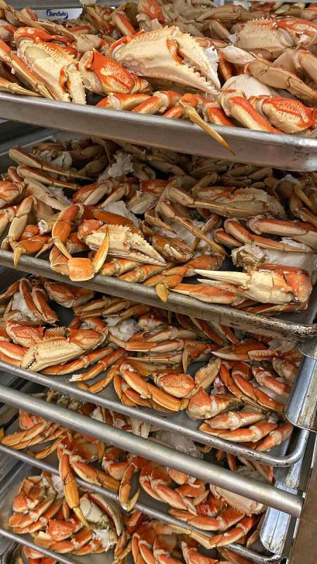 Robin Hebrock/Pahrump Valley Times Just how much Dungeness crab is flown in for the annual ACOR ...