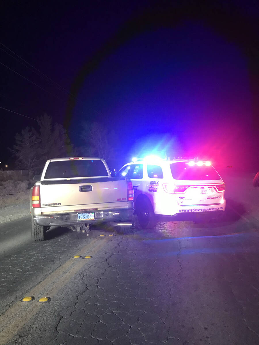 Nye County Sheriff's Office No injuries were reported following a collision involving a sheriff ...