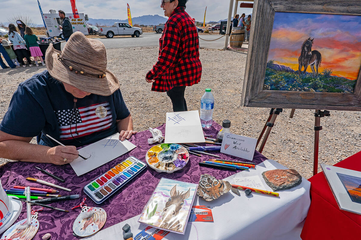 John Clausen/Pahrump Valley Times Artists, crafters, cottage-good makers and more gathered at D ...