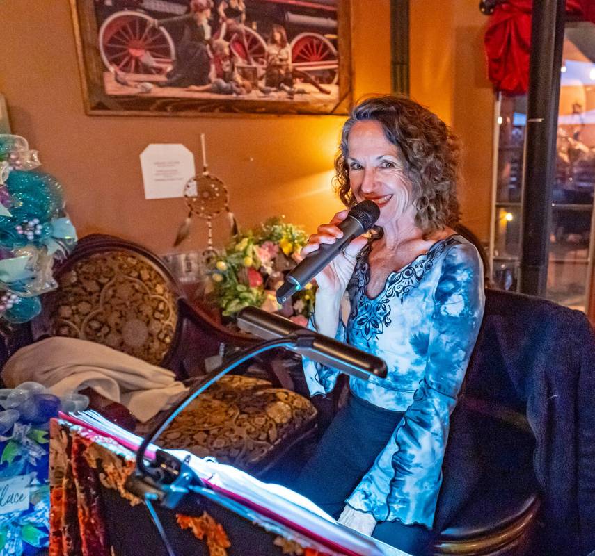 John Clausen/Pahrump Valley Times The dulcet tones of performer Lynn Peterson set the stage for ...