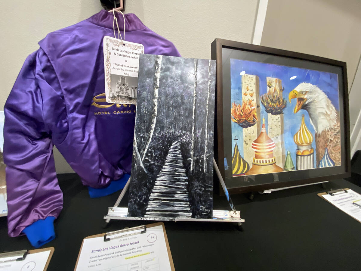 Robin Hebrock/Pahrump Valley Times A retro Las Vegas Sands jacket and 'Moonbeam Dream', as well ...