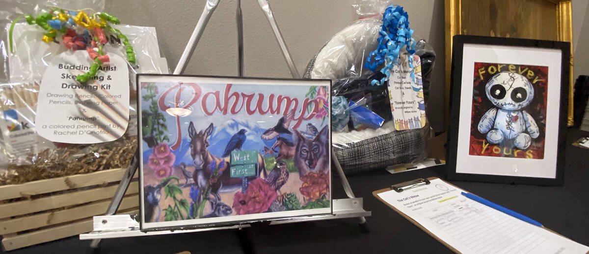 Robin Hebrock/Pahrump Valley Times Art in a variety of genres and mediums was up for auction at ...