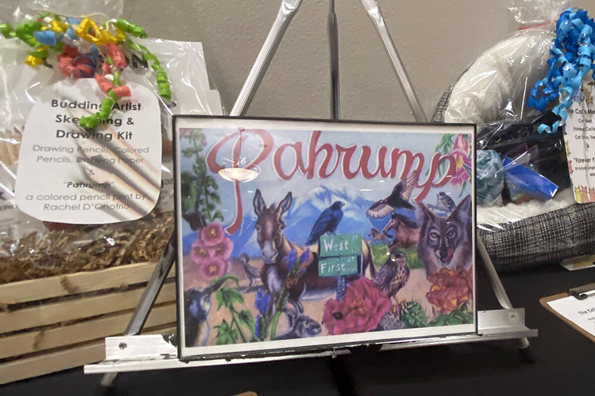 Robin Hebrock/Pahrump Valley Times Art in a variety of genres and mediums was up for auction at ...