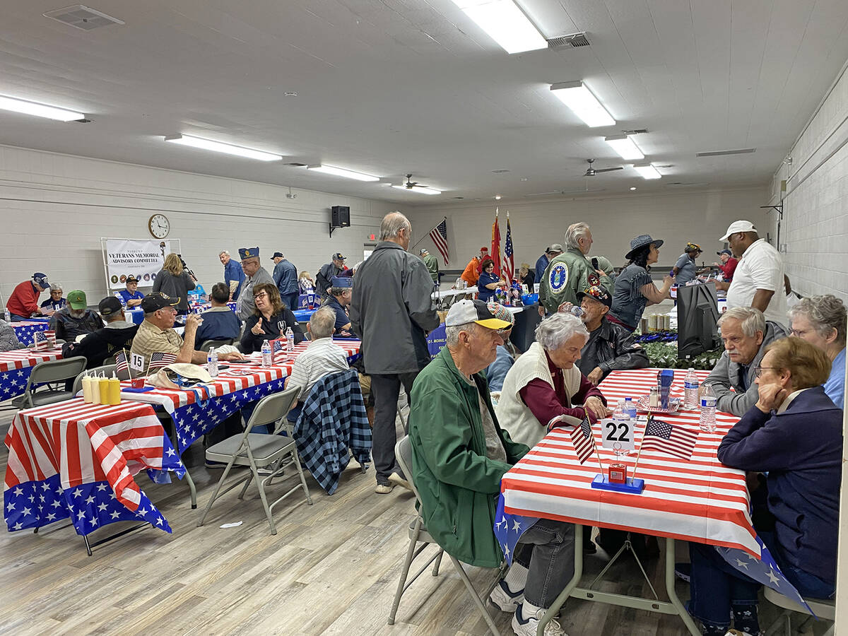 Robin Hebrock/Pahrump Valley Times The main room of the Bob Ruud Community Center was packed wi ...