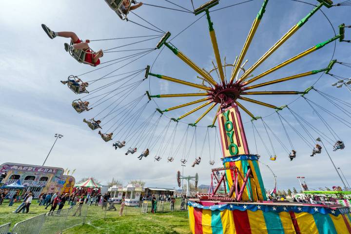 John Clausen/Pahrump Valley Times Petrack Park was taken over by carnival rides, vendor booths ...