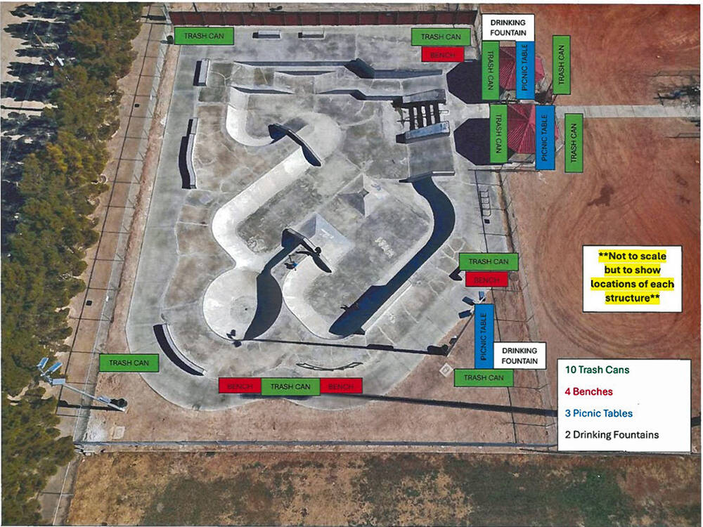 Nye County The Justin Leavitt Skate Park, one of Pahrump's popular outdoor recreation areas, ha ...
