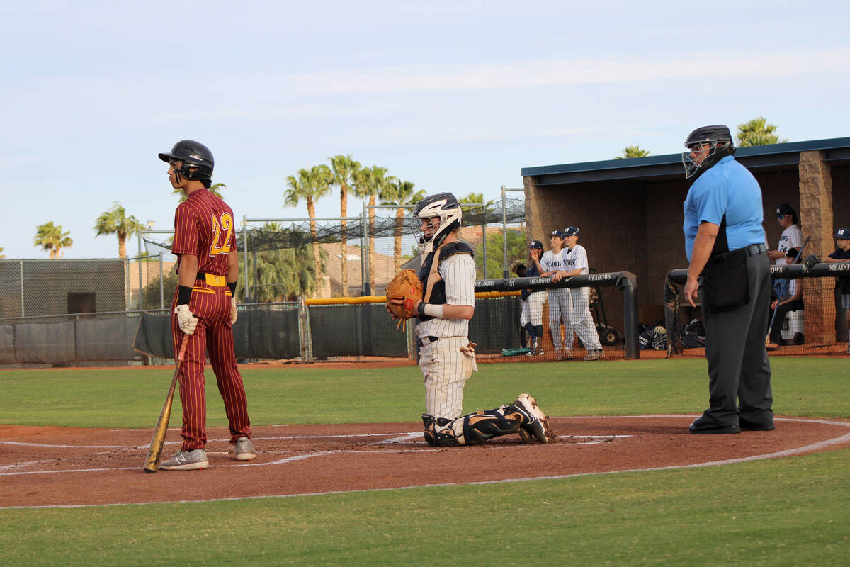 Jacob Powers/Pahrump Valley Times Times Trojans sophomore Tony Whitney calls for times before s ...