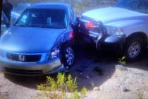 Pahrump Valley Fire and Rescue A suspect who led sheriff's deputies on a high-speed pursuit eve ...