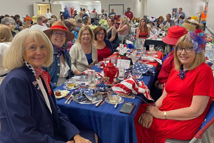 Robin Hebrock/Pahrump Valley Times The Bob Ruud Community Center was packed with ladies dressed ...