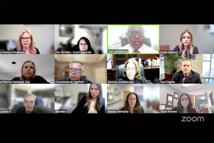 Screenshot from the NV Judicial Discipline Commission Public Hearing