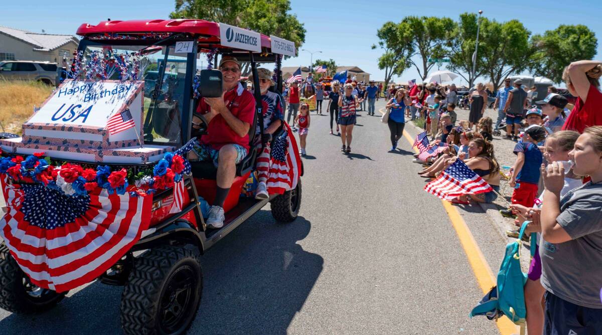 John Clausen/Pahrump Valley Times The Pahrump 4th of July Parade attracts hundreds of spectator ...