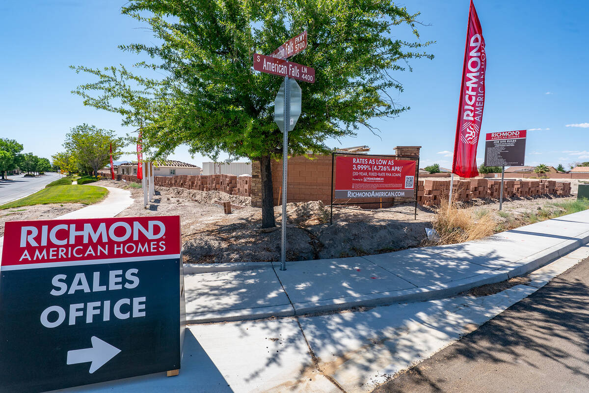 John Clausen/Pahrump Valley Times Richmond American Homes is building Amalfi at Mountain Falls, ...