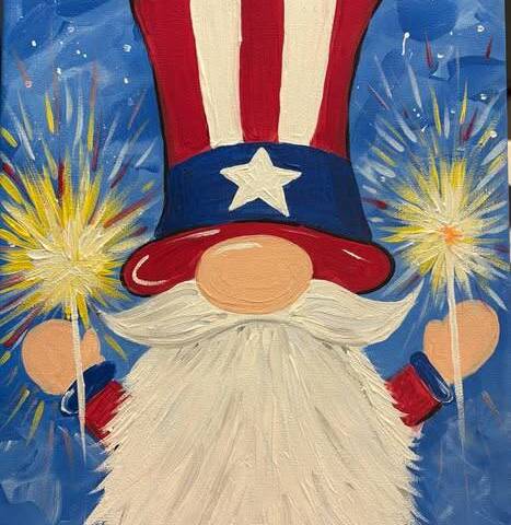 The edges of your patriotic painting will be dry well before the fireworks fly. Join artist Col ...