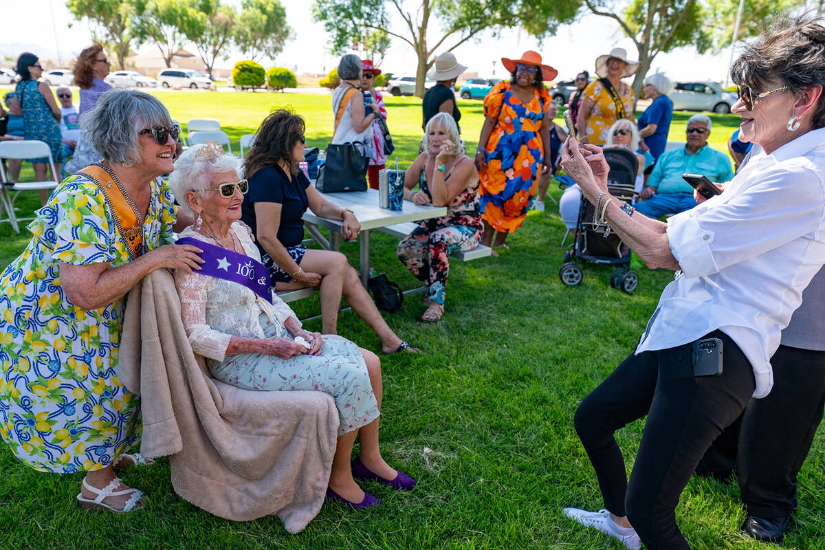 Photo ops with B.J. Hetrick-Irwin were in high demand during her 100th birthday celebration at ...
